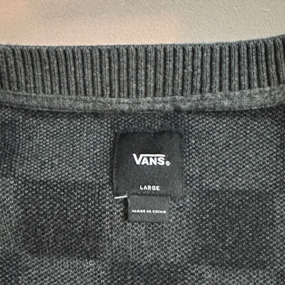 Vans Men's Charcoal Cardigan Sweater - Picture 2 of 3